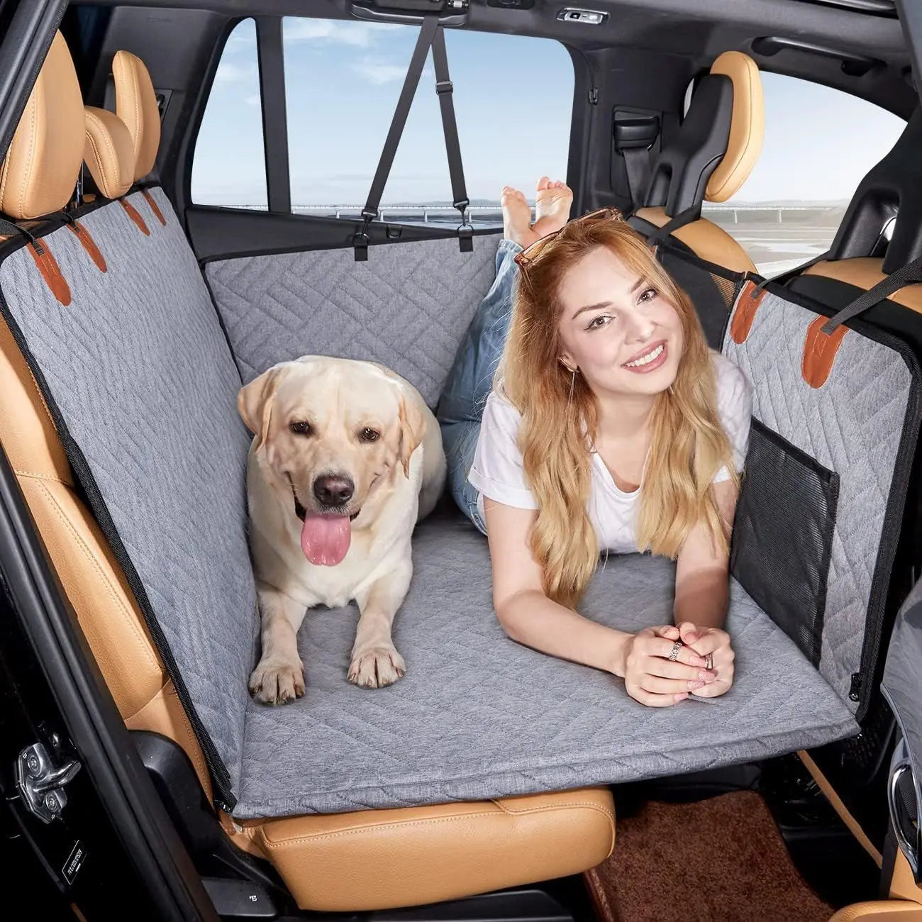 Dog Back Seat Hammock | Full-Seat Protection | 133×160 cm | Quick Install & Easy Care