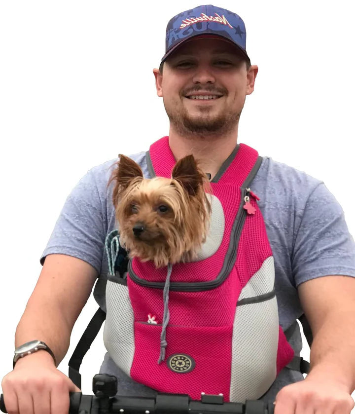 Dog Carrier Backpack | Ventilated Mesh & Padded Base | Adjustable Straps & Side Pockets