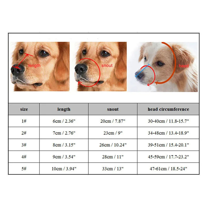 Dog Muzzle | Adjustable Silicone Comfort | Anti-Bite & Bark Control | Easy to Clean