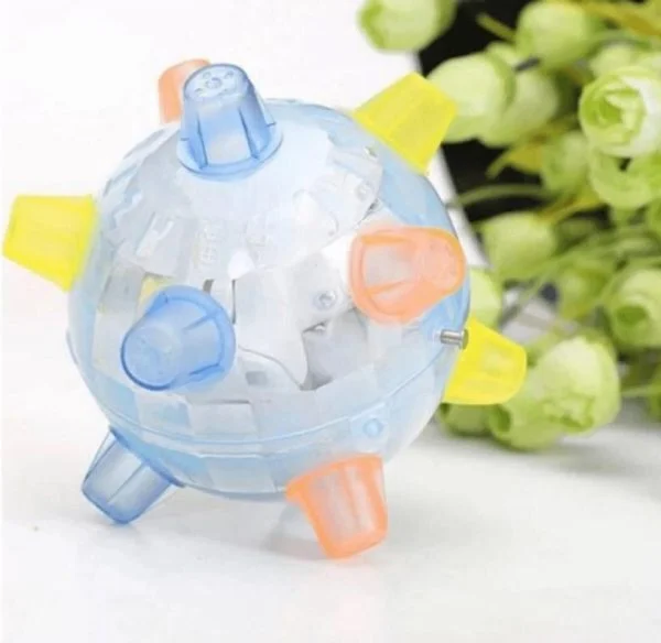 Dog Toy | Interactive Jumping LED Ball | Food-Grade Rubber & Sound | Mental Stimulation