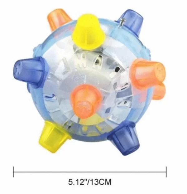 Dog Toy | Interactive Jumping LED Ball | Food-Grade Rubber & Sound | Mental Stimulation