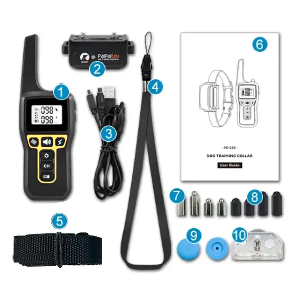 Dog Training Collar | 1000m Remote Range | Adjustable Reflective Nylon | Waterproof & Rechargeable