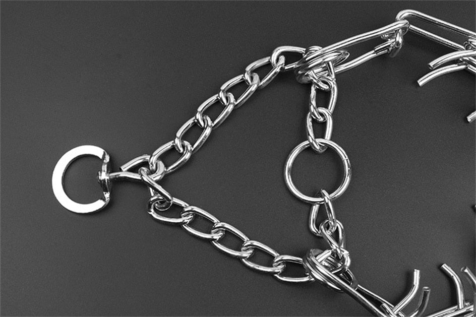 Dog Training Collar | Adjustable Anti-Pull | Rubber-Coated Metal Prongs | Comfortable Fit