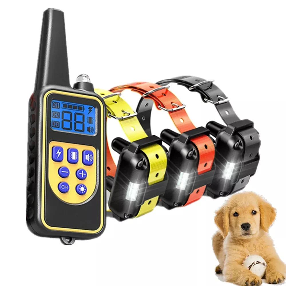 Dog Training Collar | Waterproof & Rechargeable | Remote Control 300m Range | Safe & Humane