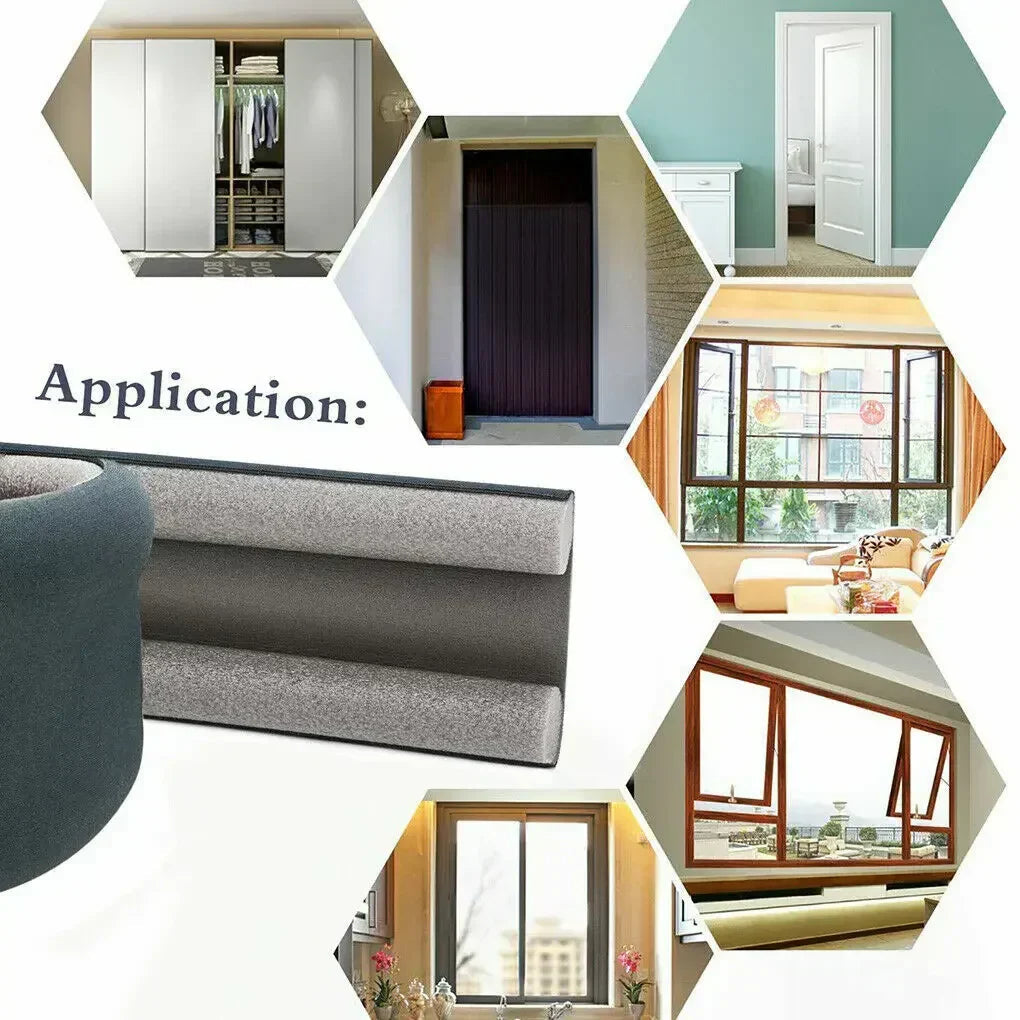 Door Draft Stopper | Weatherproof Foam Seal | 37 in Length | Peel-and-Stick Adhesive