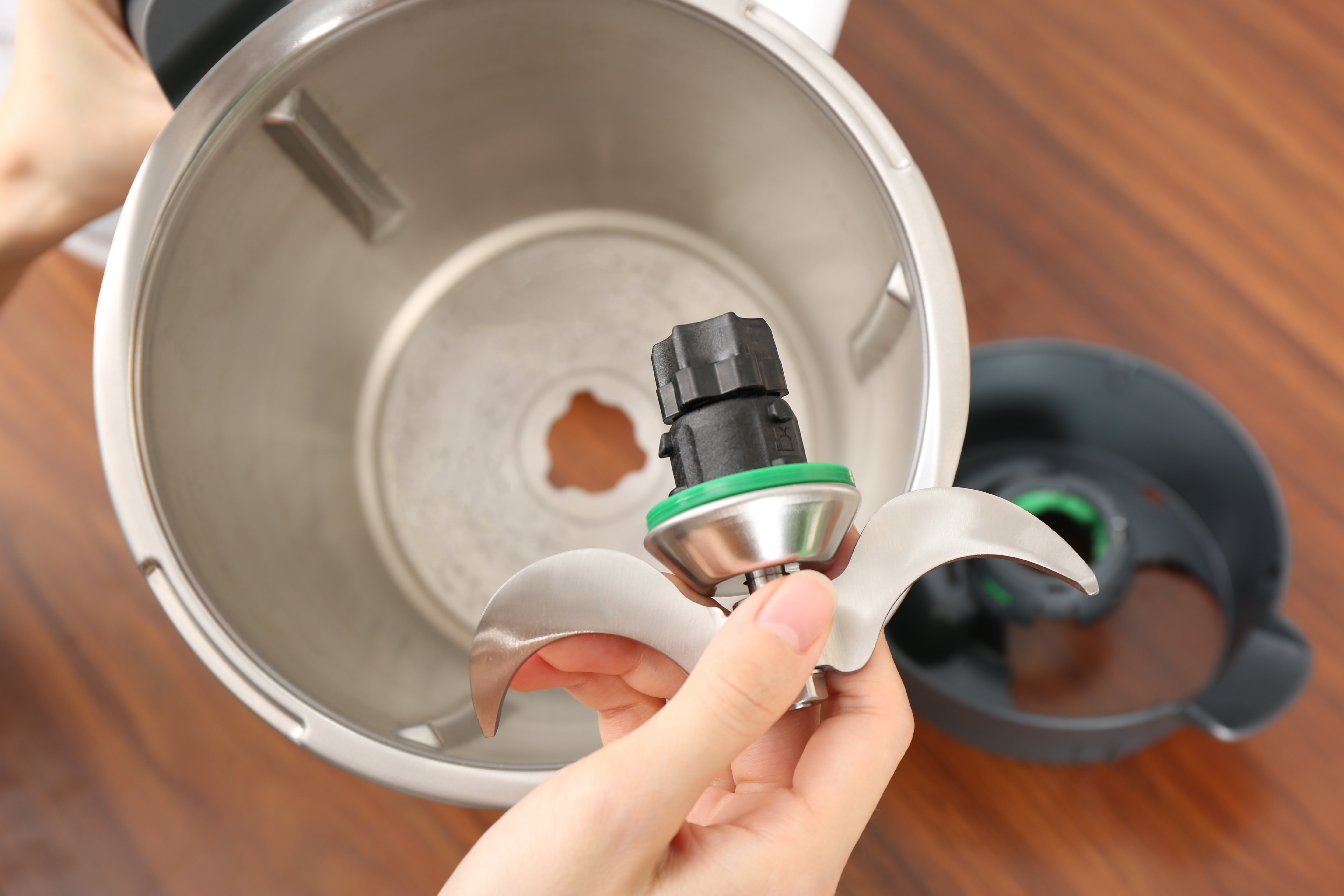 Dough Knife Attachment for Food Processors | Stainless Steel Blade | Easy-Clean with Brushes
