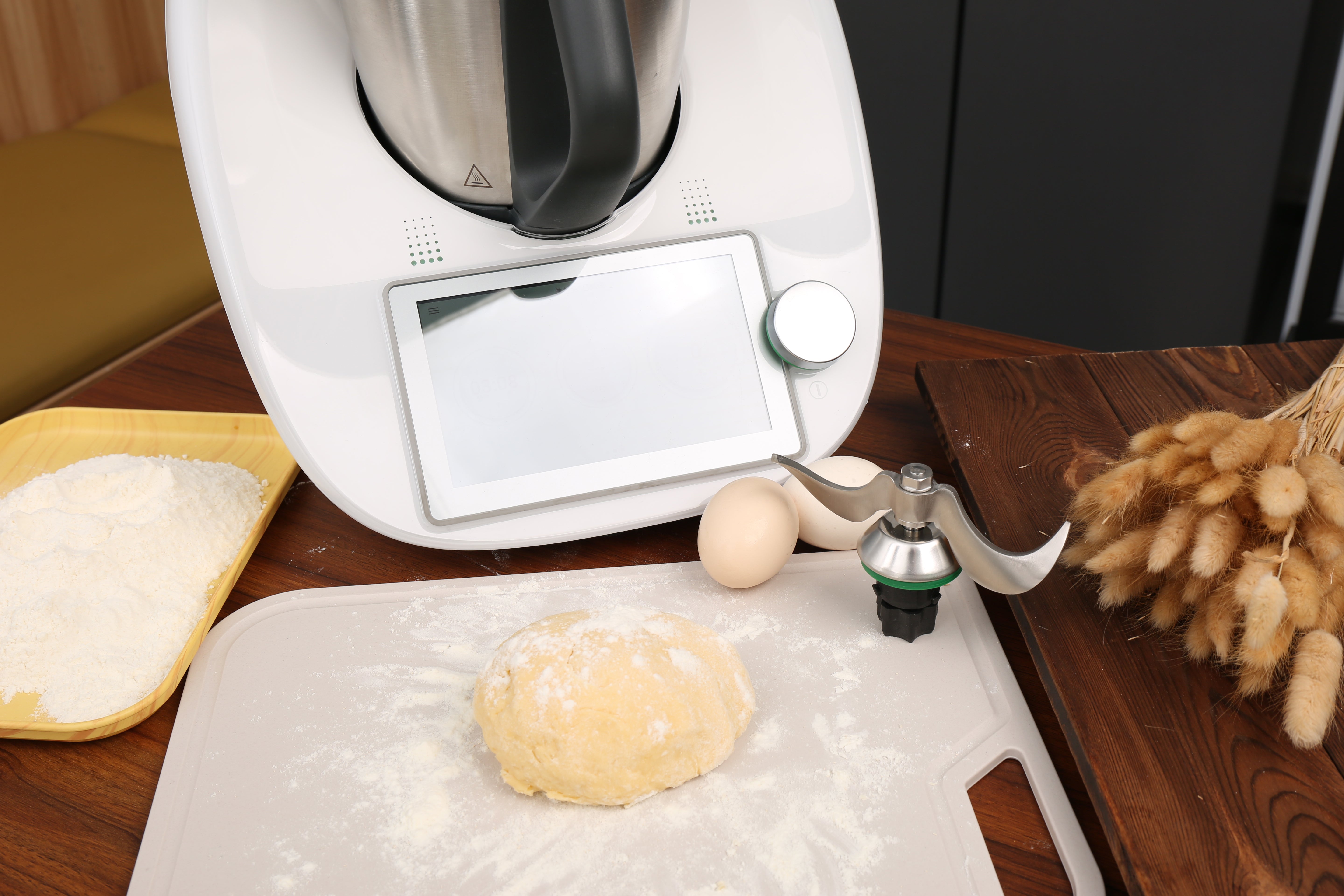 Dough Knife Attachment for Food Processors | Stainless Steel Blade | Easy-Clean with Brushes