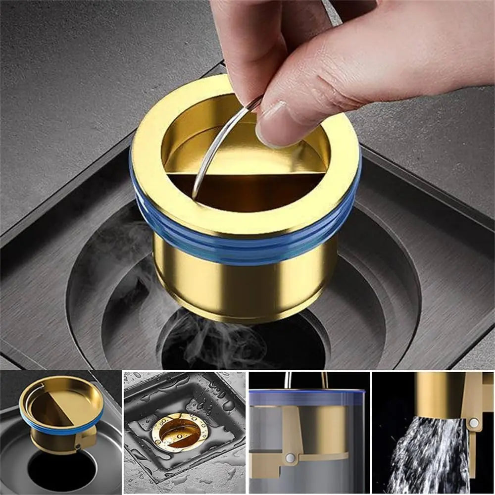 Drain Core | Brass Odor-Blocker | Hair Catcher & Silicone Seal | Fits 3.3–4.0 cm