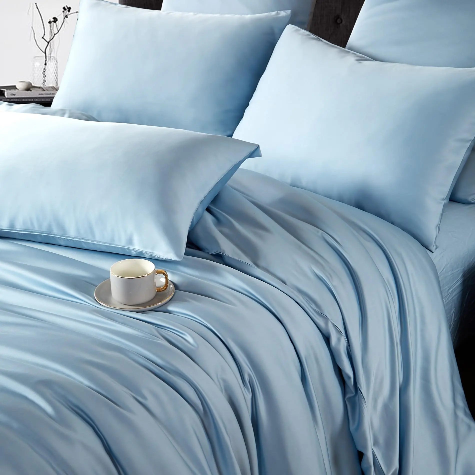 Duvet Cover Set | Silky Cooling Bamboo Viscose | Zipper Closure | Lightweight Summer Comfort