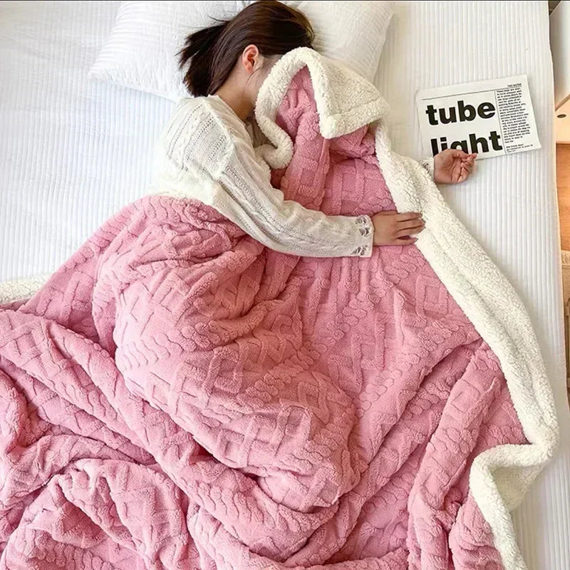 Elegant Winter Blanket | Reversible Sherpa & Microfiber | 150x200 cm