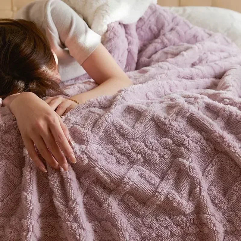 Elegant Winter Blanket | Reversible Sherpa & Microfiber | 150x200 cm