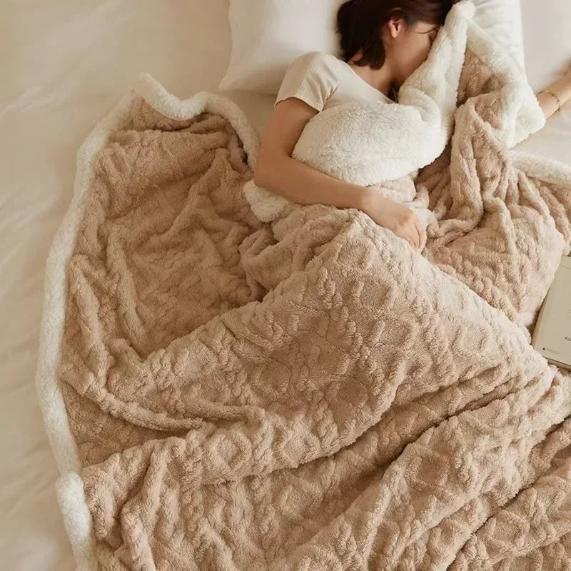 Elegant Winter Blanket | Reversible Sherpa & Microfiber | 150x200 cm