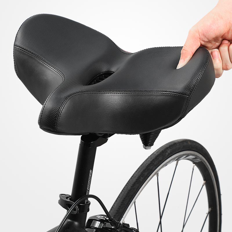 Ergonomic Bicycle Saddle | Extra-Wide Breathable Design | Shock-Absorbing Cushioning