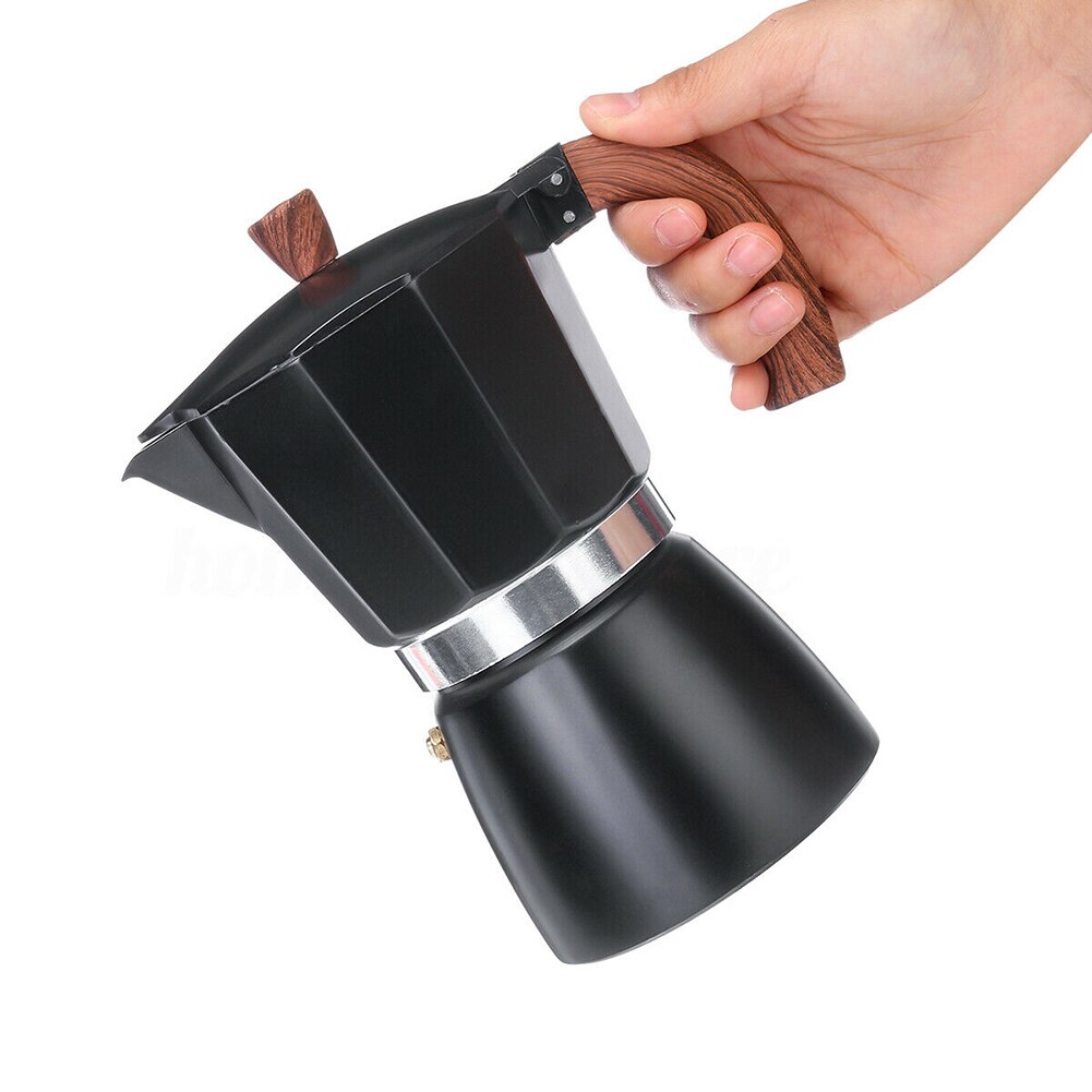 Espresso Pot | Built-In Milk Steamer | Aluminum & Detachable Drip Tray | Portable Design