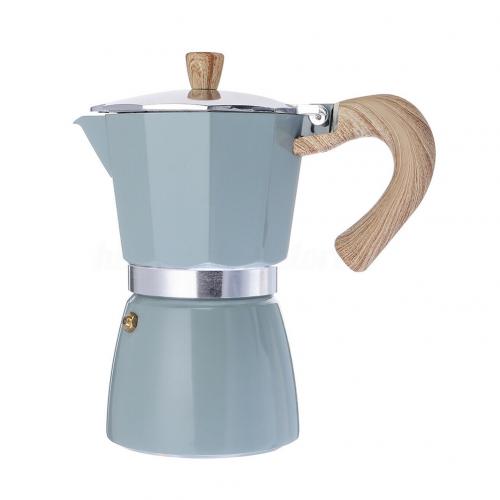 Espresso Pot | Built-In Milk Steamer | Aluminum & Detachable Drip Tray | Portable Design