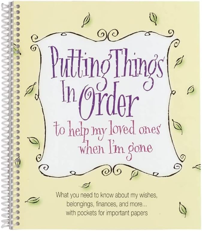 Estate Organizer | Softcover Spiral-Bound | Dual Pockets & Document Sections | Peace of Mind