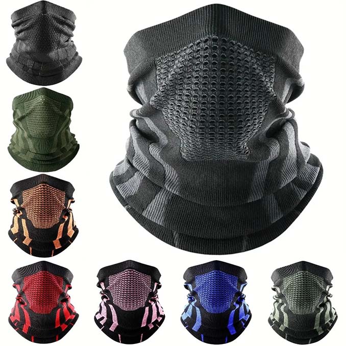 Face Mask & Neck Gaiter | Breathable Mesh Panel | Soft Elastic Knit | Cold Weather