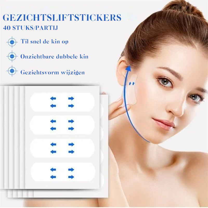 Facelift Tape | Invisible Slim Waterproof Adhesive | 40 Pieces | Instant Skin Firming