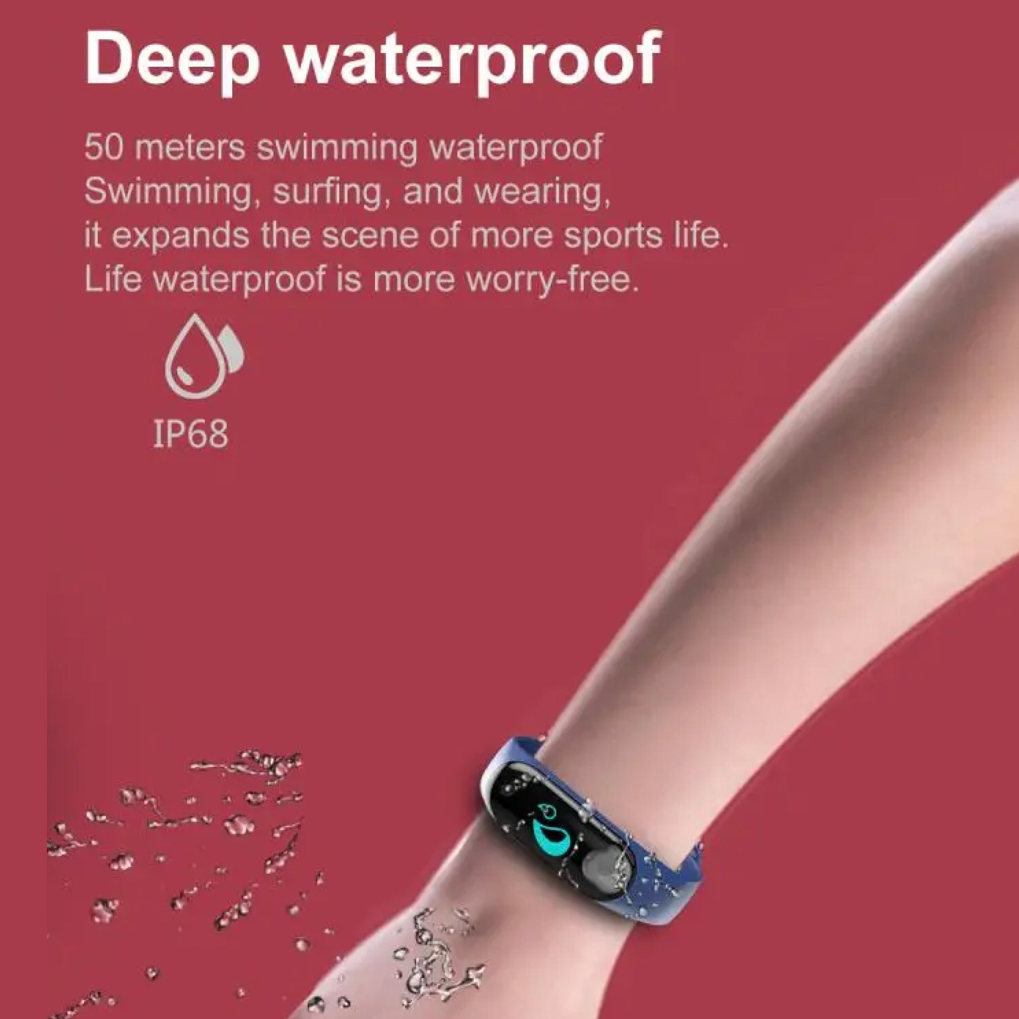 Fitness Smartwatch | Blood Pressure & Heart Rate Tracking | 0.96-inch TFT Display | Water-Resistant