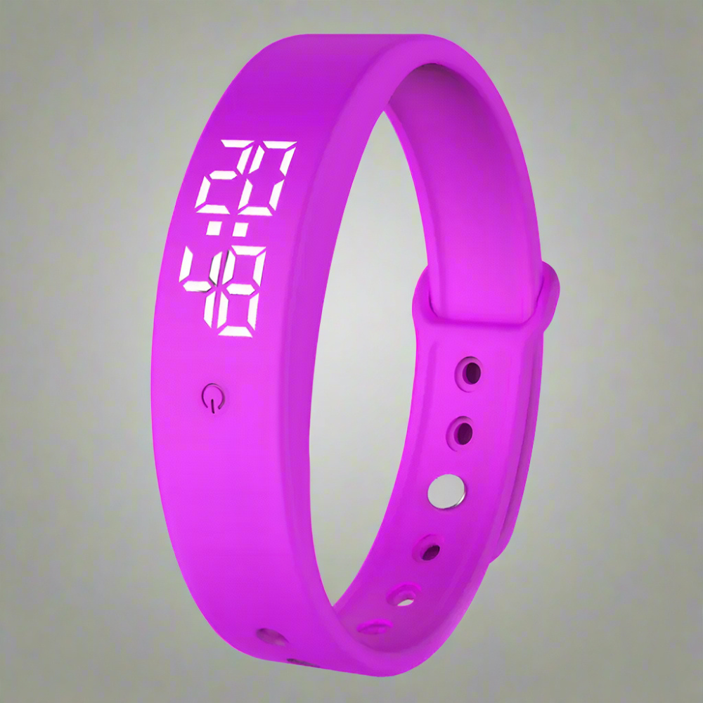 Fitness Smartwatch | Water-Resistant | Temp & Activity Tracking | Adjustable Silicone Band