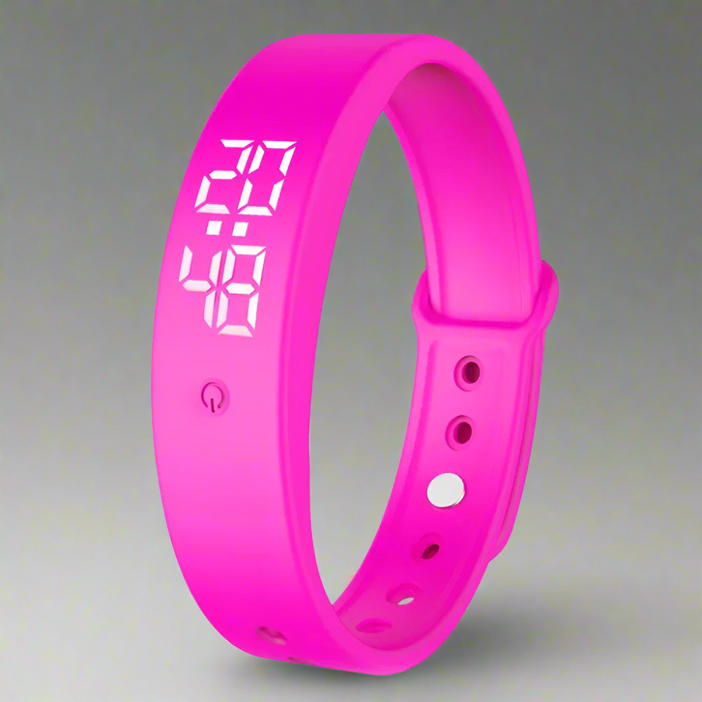 Fitness Smartwatch | Water-Resistant | Temp & Activity Tracking | Adjustable Silicone Band
