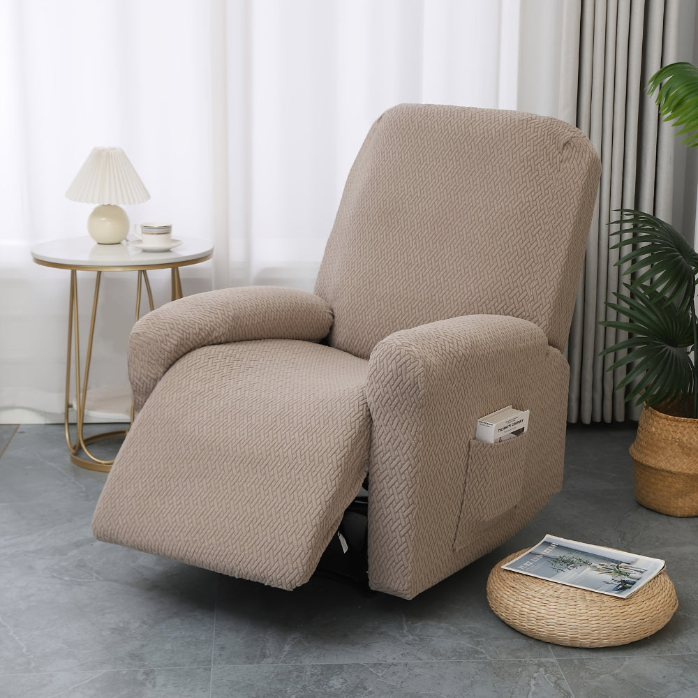 Fitted Recliner Chair Cover | Soft Microfiber | Side Pocket | Machine Washable