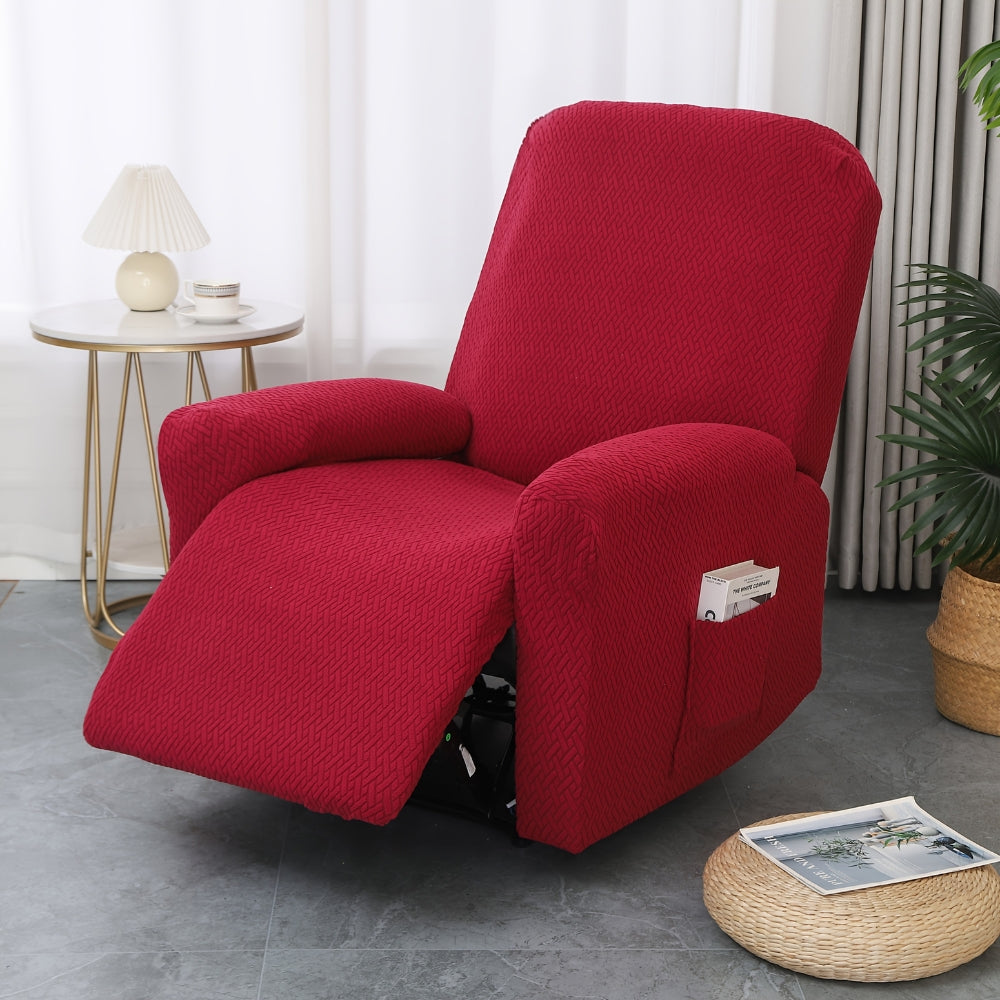 Fitted Recliner Chair Cover | Soft Microfiber | Side Pocket | Machine Washable