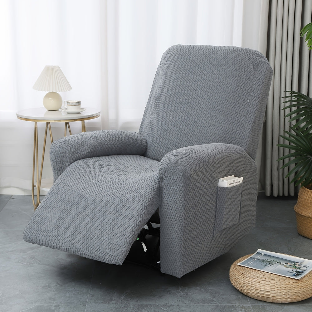 Fitted Recliner Chair Cover | Soft Microfiber | Side Pocket | Machine Washable
