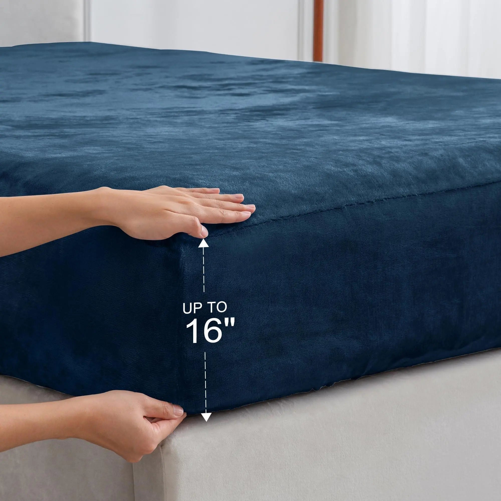 Flannel Bedding Set | Deep Pocket Fitted Sheet | Double-Brushed Microfiber | All-Season Comfort