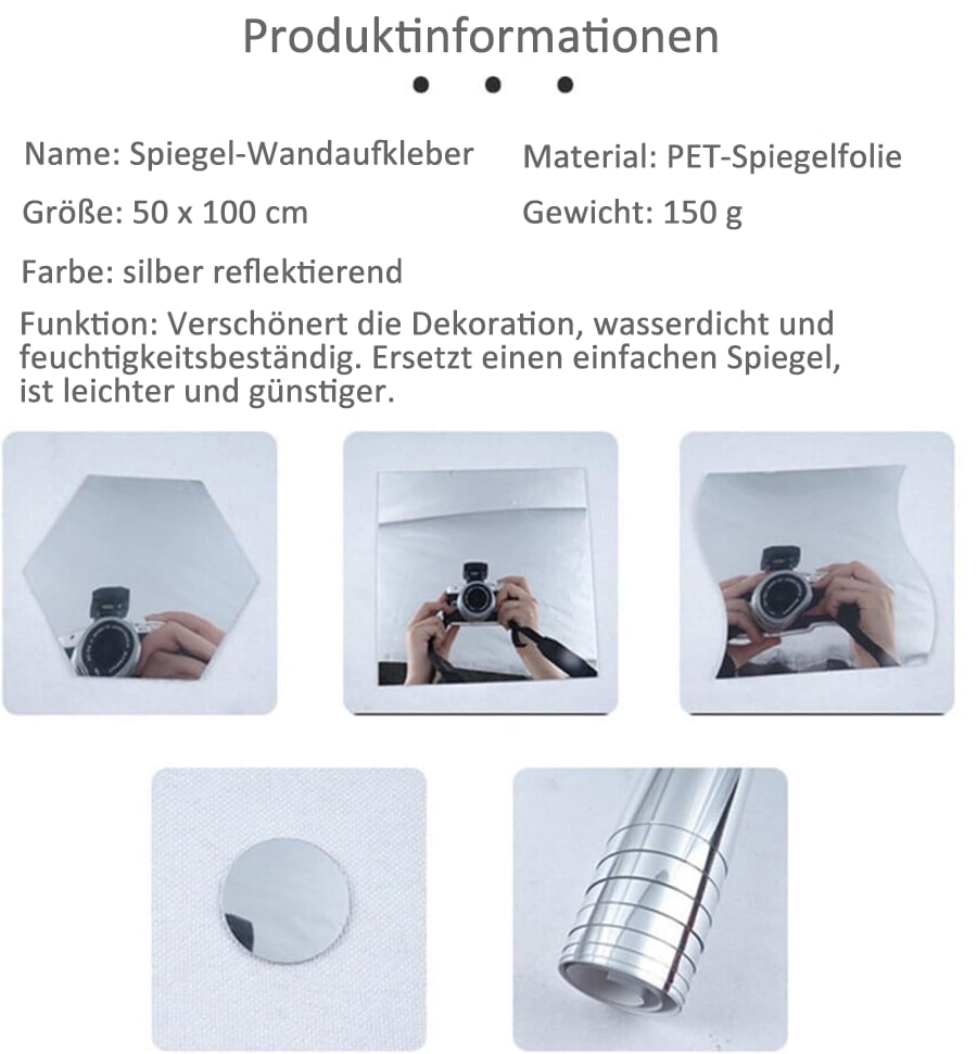 Flexible Mirror Sheet | Shatterproof & Bendable | Self-Adhesive Backing | Child-Safe