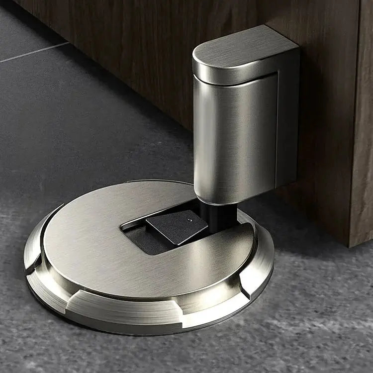 Floor Door Stopper | Press-to-Lock Mechanism | Durable Zinc Alloy | 2-Pack