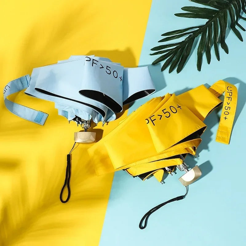 Folding Mini Umbrella | UV-Blocking & Wind-Resistant | 19 cm Collapsed | Travel-Friendly