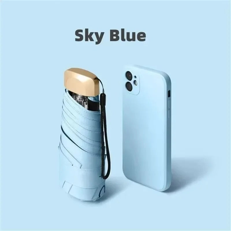Folding Mini Umbrella | UV-Blocking & Wind-Resistant | 19 cm Collapsed | Travel-Friendly