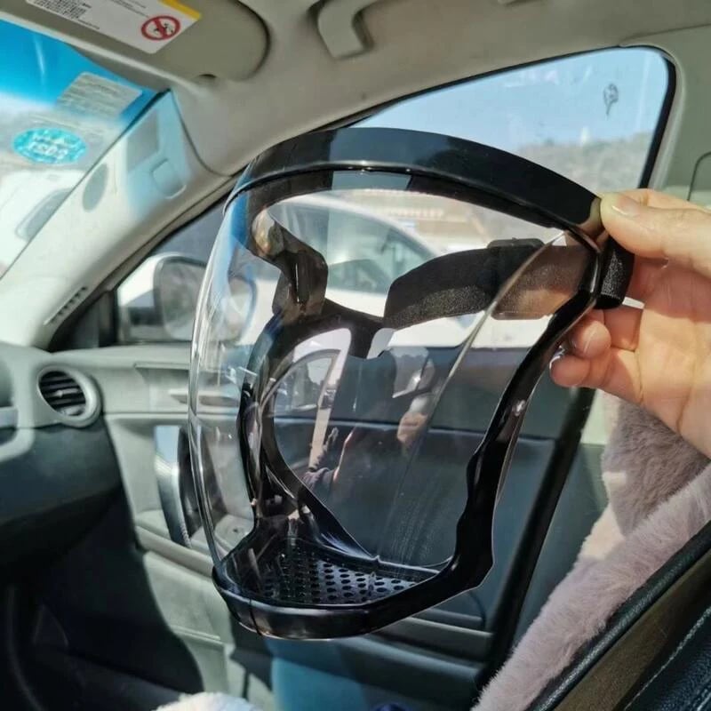 Full Face Shield | Large Wrap-Around Transparent | Anti-Fog | Comfortable Fit
