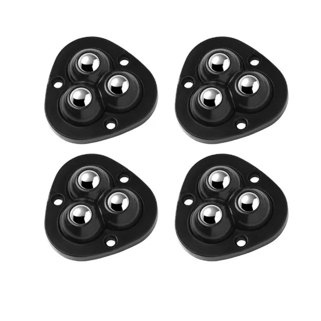 Furniture Mover Wheels | Full Rotation | Adhesive Base & Stainless Steel Bearings | 4-Pack