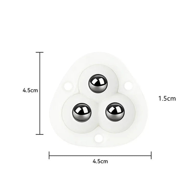 Furniture Mover Wheels | Full Rotation | Adhesive Base & Stainless Steel Bearings | 4-Pack