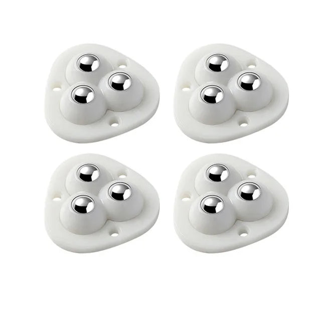 Furniture Mover Wheels | Full Rotation | Adhesive Base & Stainless Steel Bearings | 4-Pack