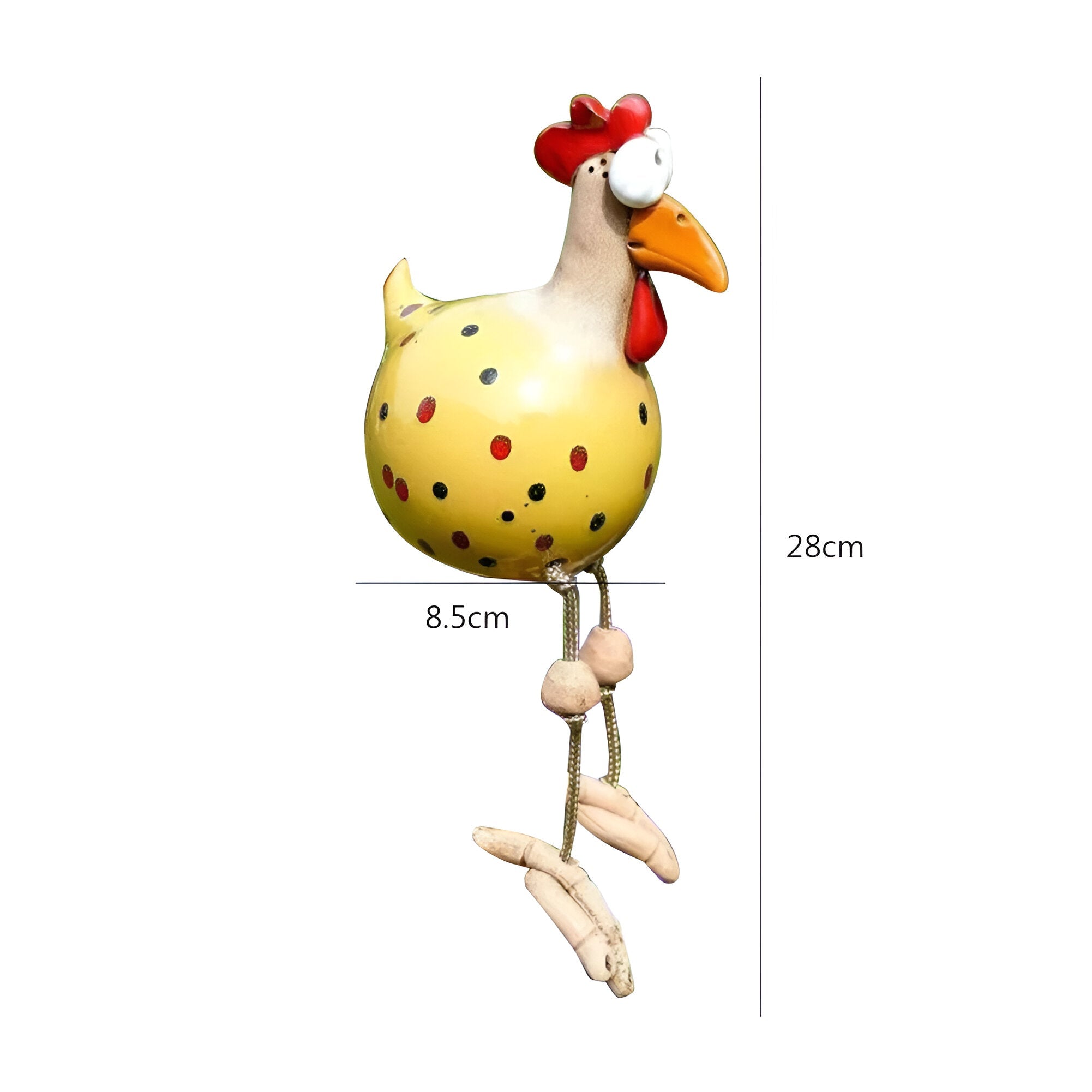 Garden Chicken Statue | Whimsical Big-Eyed Design | Weatherproof Resin | Durable Outdoor Decor