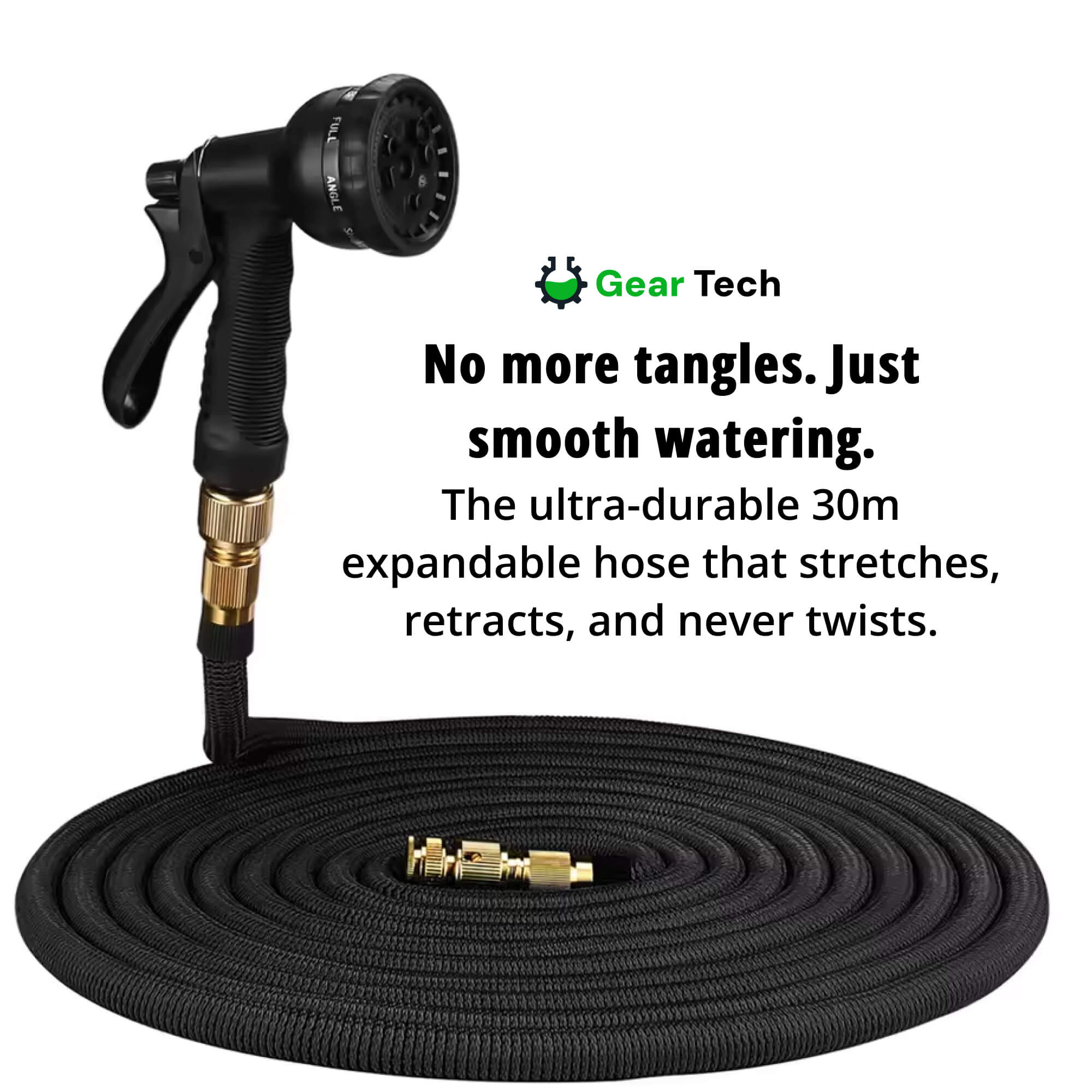 Garden Hose | Expandable 30m | Versatile Spray Nozzle & Leak-Proof Connectors