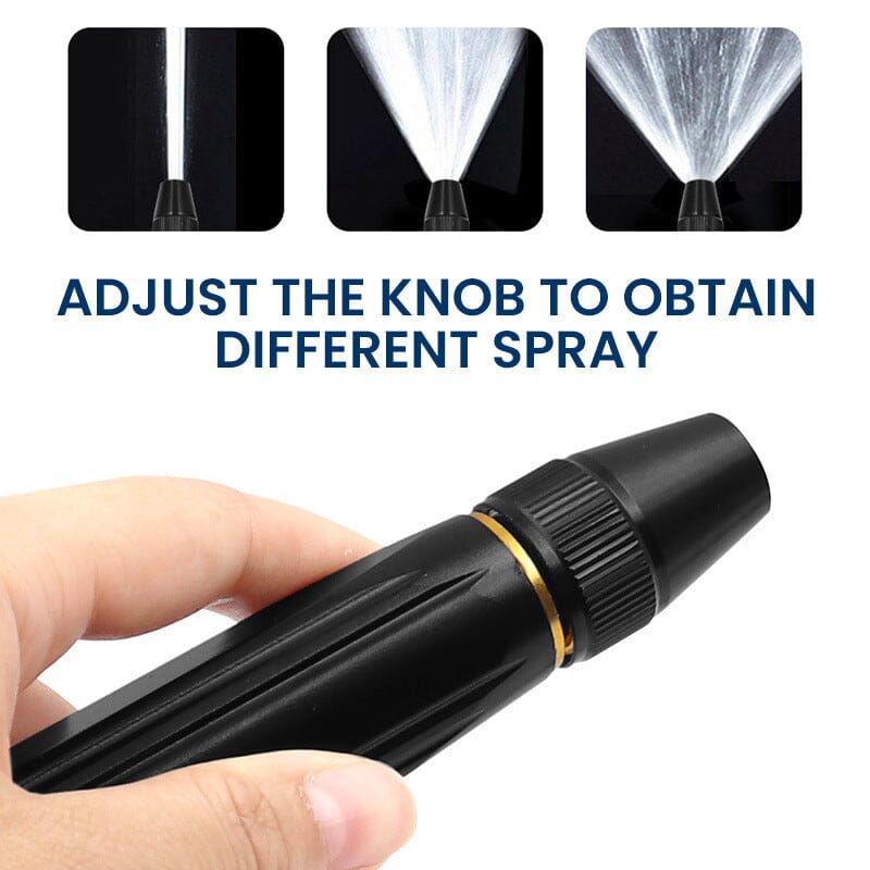 Garden Hose Nozzle | Heavy-Duty Adjustable Twist & Fully Rotatable | Metal Construction | Versatile Cleaning & Watering