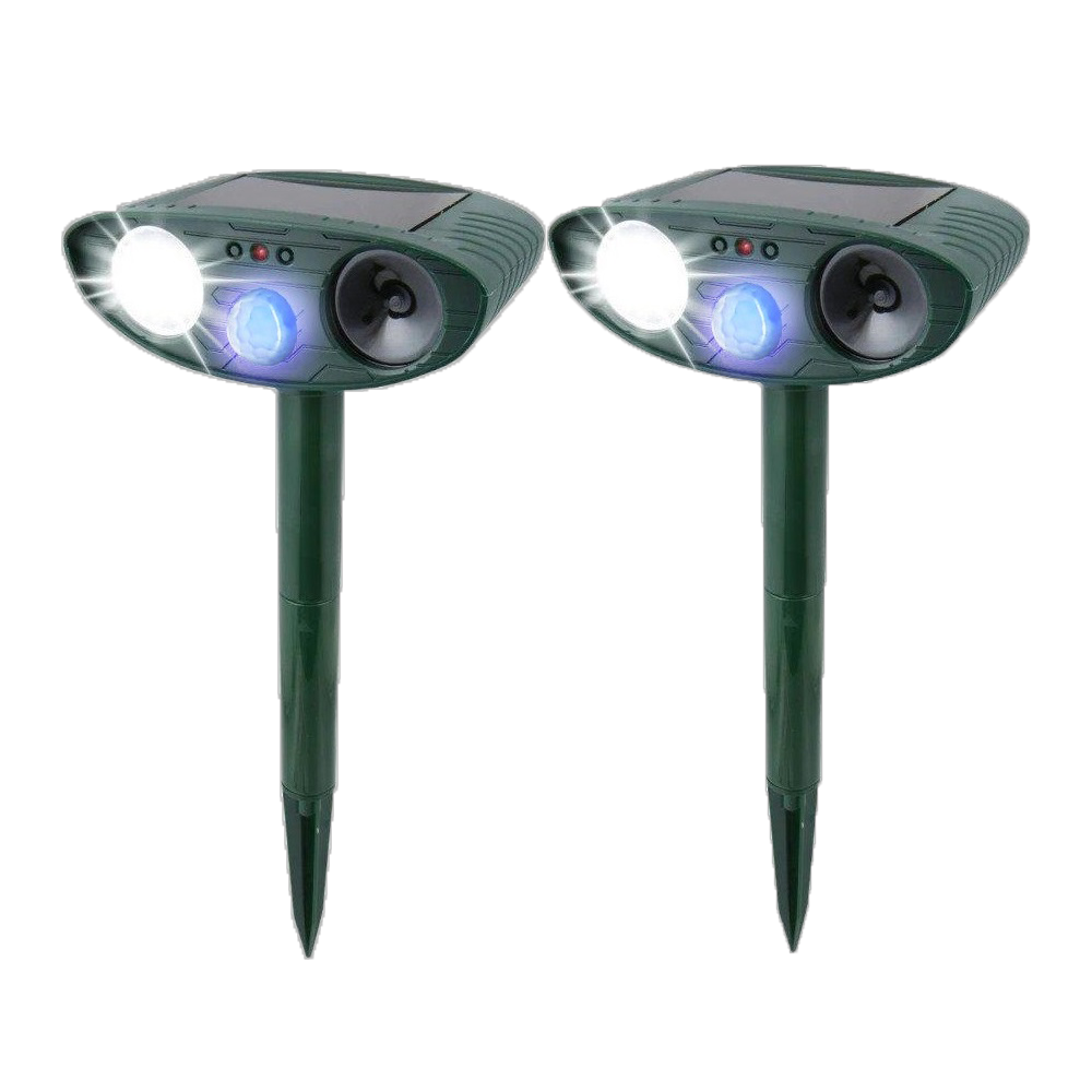 Garden Rabbit Repeller | Solar Powered | Ultrasonic & Flashing LED | 30 ft Range