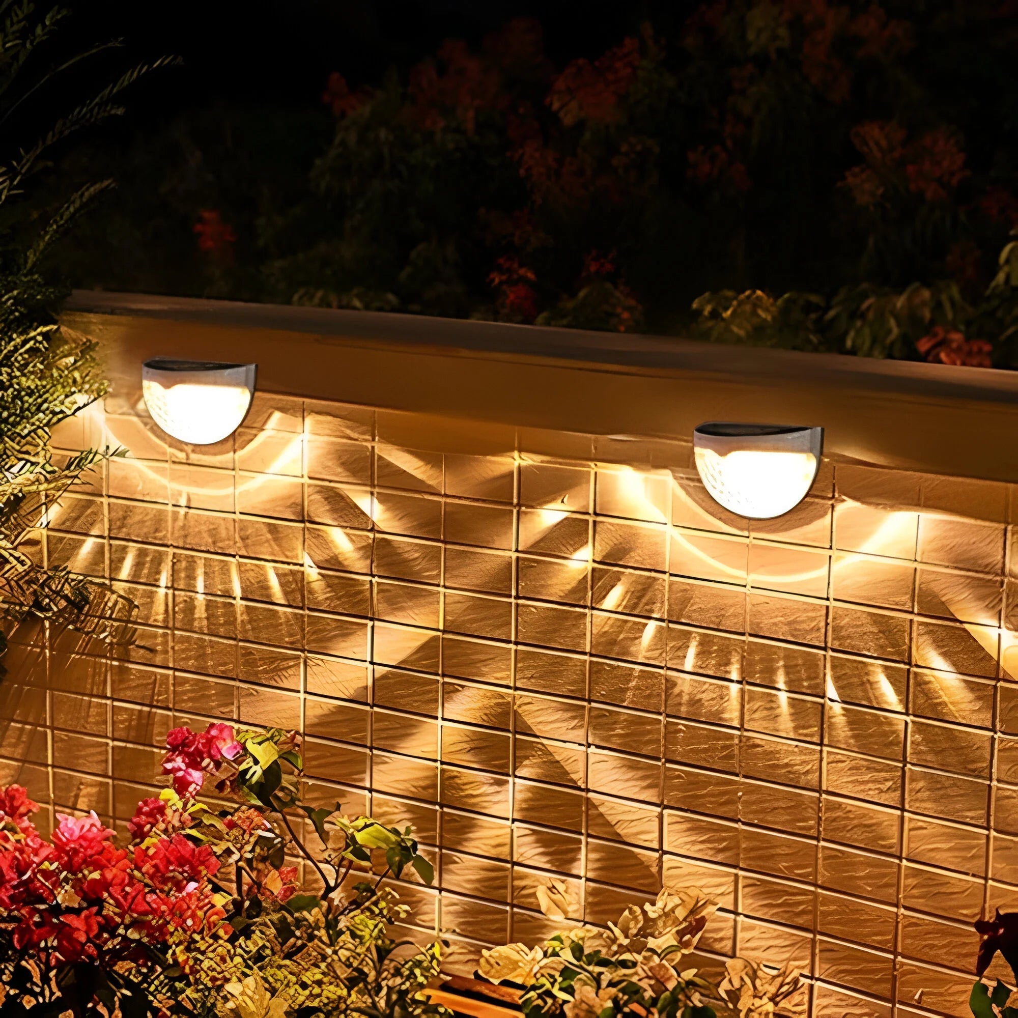 Garden Wall Light | Solar-Powered with Dusk-to-Dawn Sensor | Warm & Cool LED | Up to 12 Hours