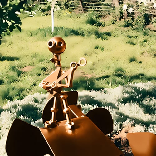 Garden Wind Spinner | Music-Themed Guitar & Musician Design | Weatherproof Steel | 70 cm Spike