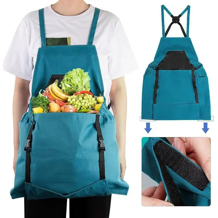 Gardening Apron | Crossback Straps & Quick-Release Pocket | Oxford Fabric & Water-Resistant Chest