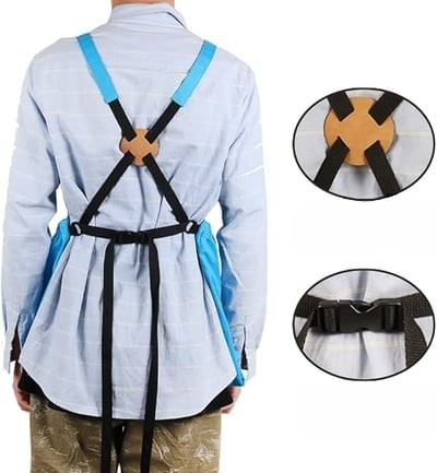 Gardening Apron | Waterproof Oxford Fabric | Chest & Kangaroo Pockets | Adjustable Cross-Back Fit