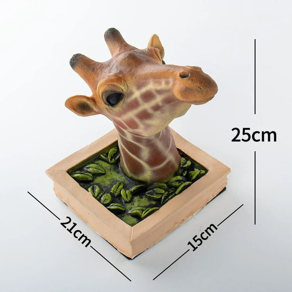 Giraffe Head Wall Art | Lifelike 3D Sculpture | Wall Hanging & Easy Install | Unique Home Accent