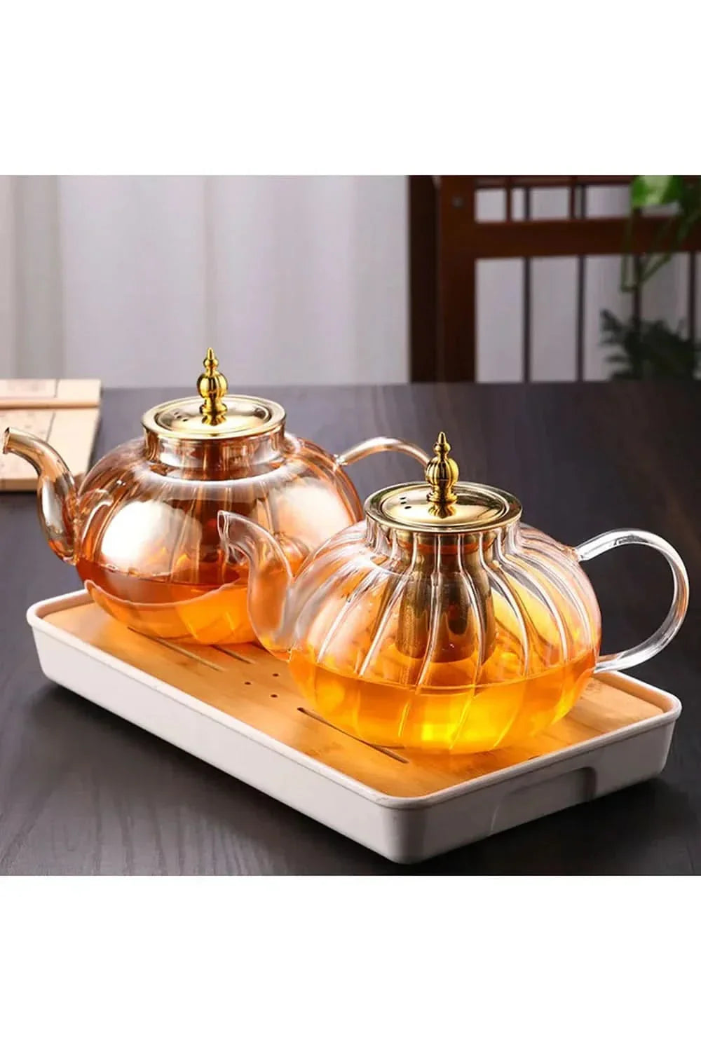 Glass Teapot for Loose Leaf Tea | Borosilicate Glass | Stainless Steel Infuser | 1.2L Capacity