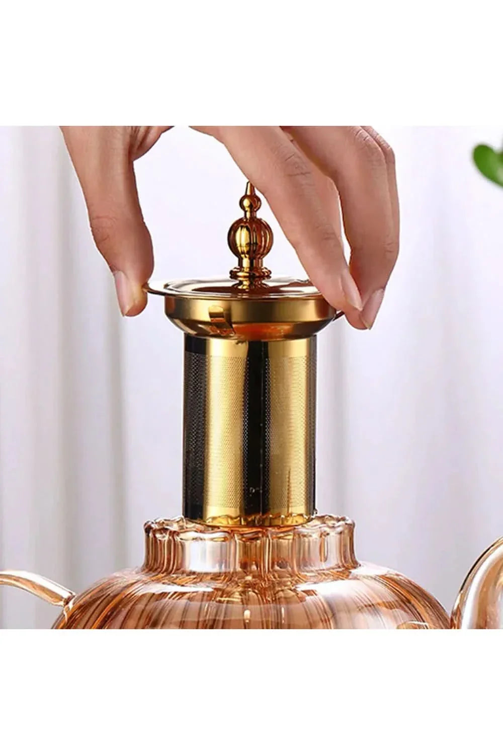 Glass Teapot for Loose Leaf Tea | Borosilicate Glass | Stainless Steel Infuser | 1.2L Capacity