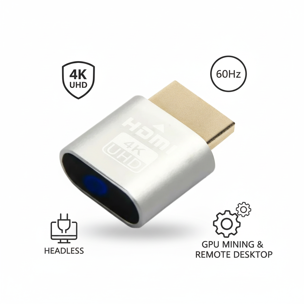 HDMI Virtual Display Dongle | 4K Support | Plug-and-Play, No Driver | Compact Design