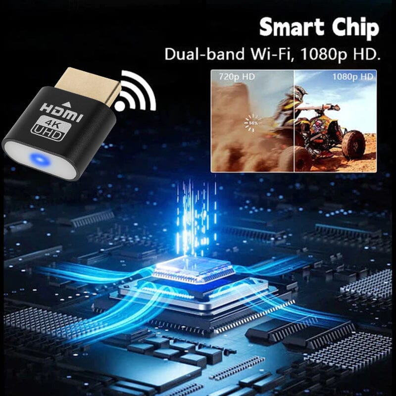HDMI Virtual Display Dongle | 4K Support | Plug-and-Play, No Driver | Compact Design